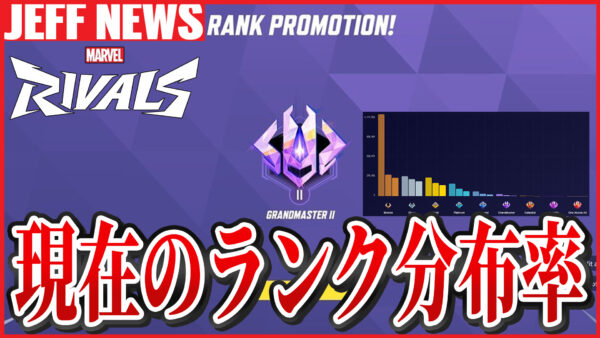 マーベルライバルズ:シーズン1現在のランク分布率(2月16日)